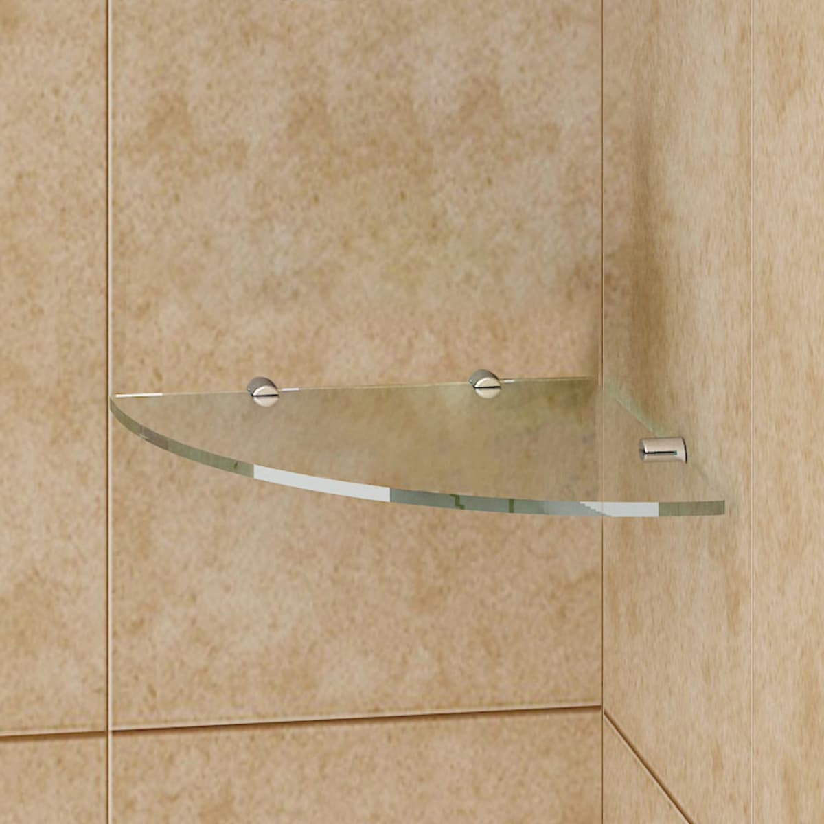 SONNI Wandregal Glasregal 8mm klar Glas Eckregal Glasboden für Duschwände/Duschkabine