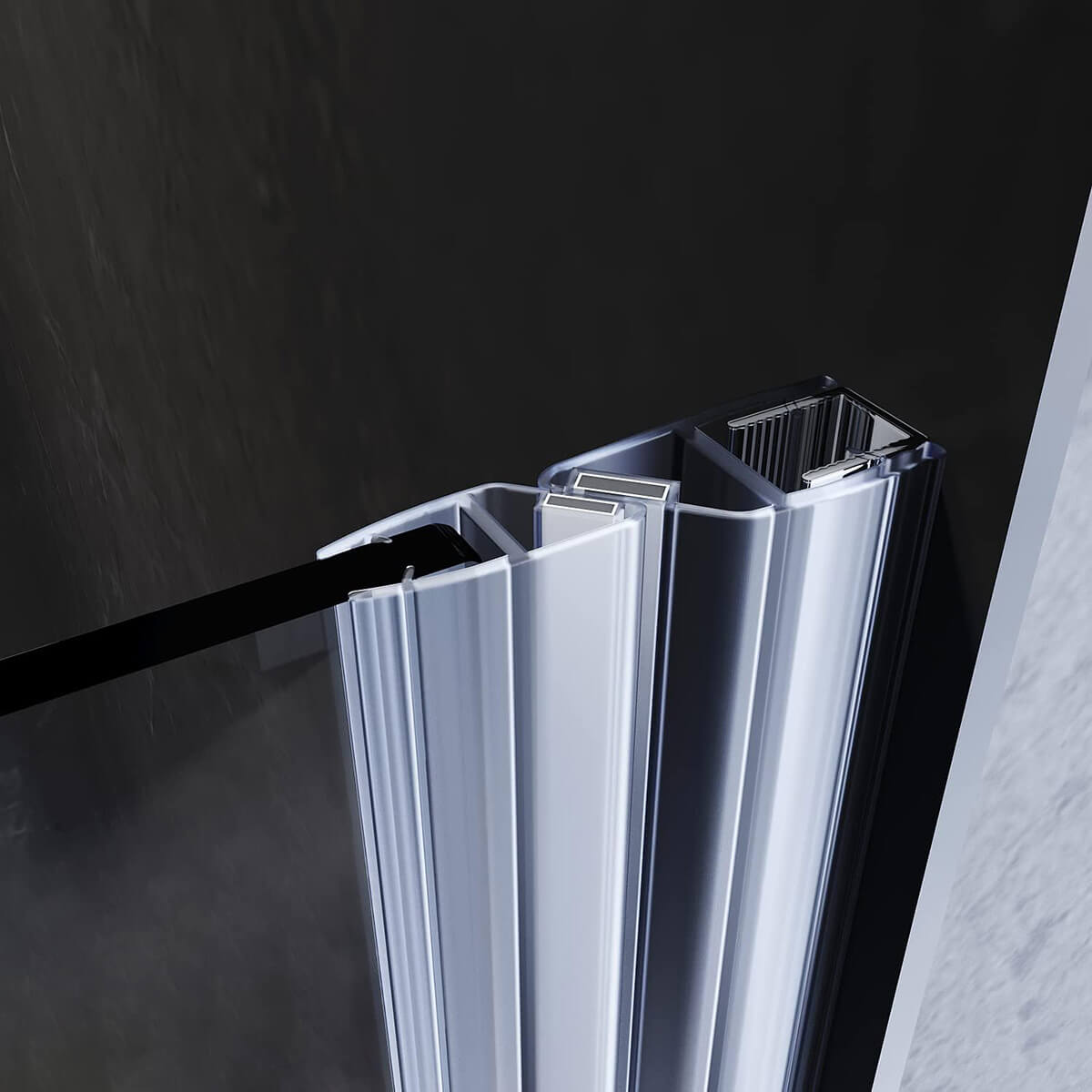 SONNI Dusche Nischentür Duschtür ESG Glastür mit Nano Beschichtung 70-90cm Höhe 185/195cm