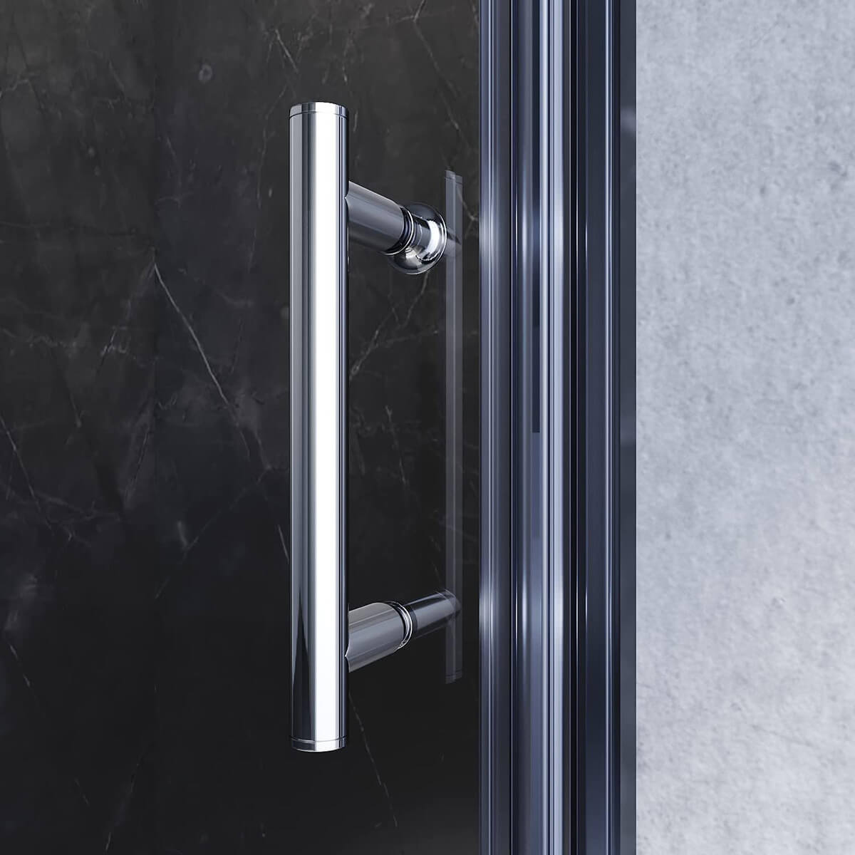 SONNI Dusche Nischentür Duschtür ESG Glastür mit Nano Beschichtung 70-90cm Höhe 185/195cm