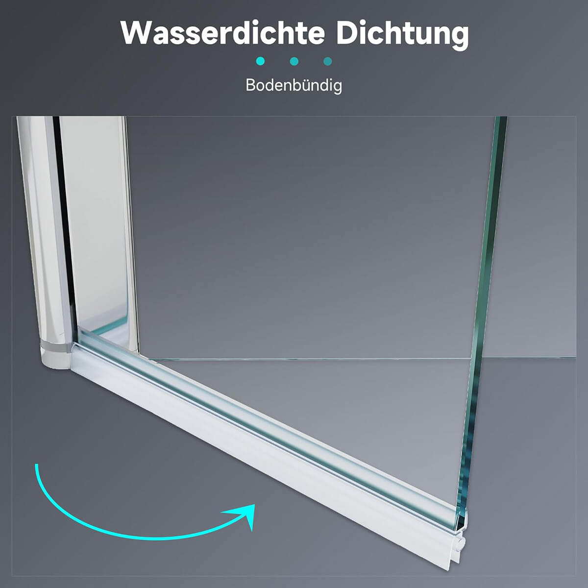 SONNI Walk In Dusche Duschabtrennung Duschwand Nano Beschichtung Klarglas Mit 30cm schwenkbarer Seitenteil