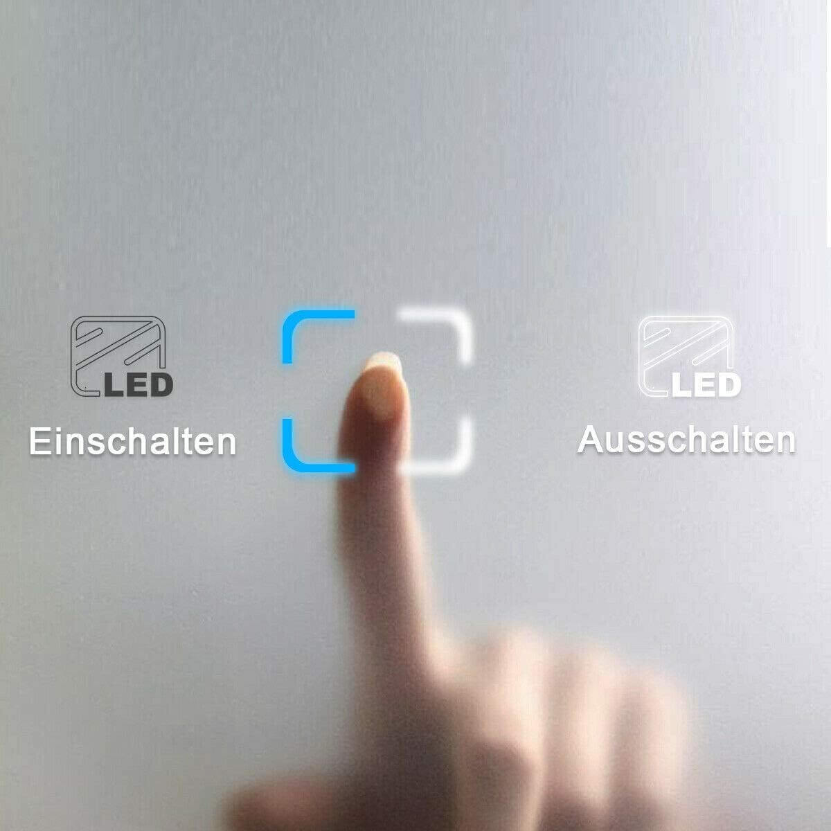 SONNI Badezimmer LED Spiegel Badspiegel mit Beleuchtung Touchschalter 60x80cm GTBM1086