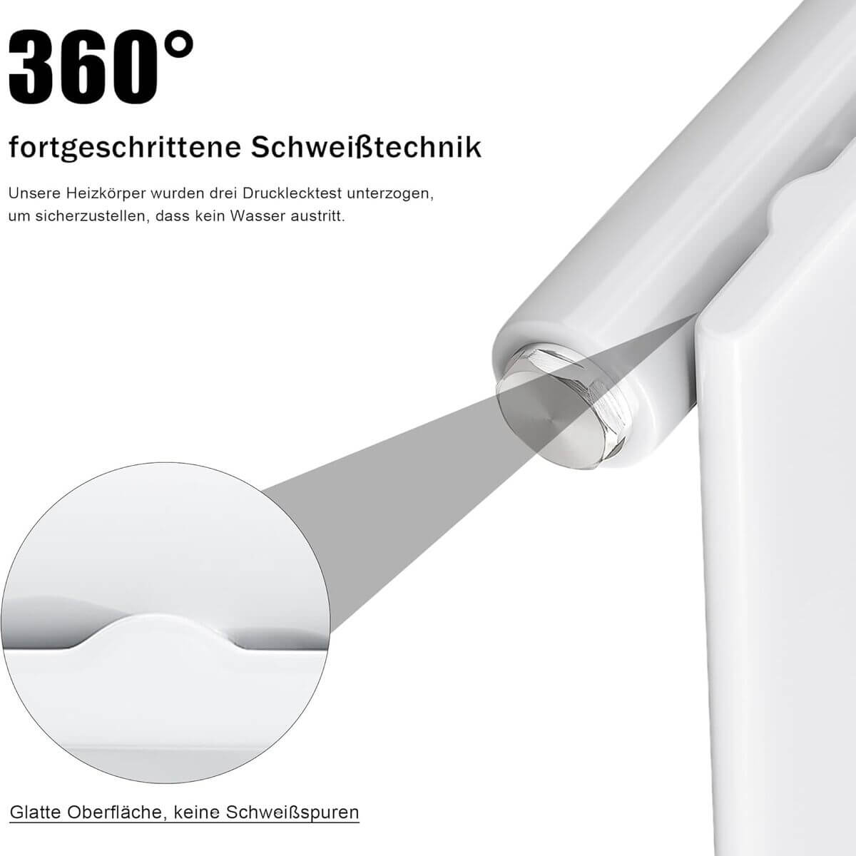 SONNI Design Heizkörper flach und klein für Badezimmer, vertikaler Badheizkörper flach Paneelheizkörper für Bad Flachheizkörper 600*465mm Weiß ohne/mit Mittelanschluss