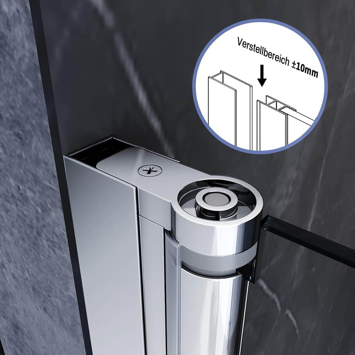 SONNI Dusche Nischentür Duschtür ESG Glastür mit Nano Beschichtung 70-90cm Höhe 185/195cm