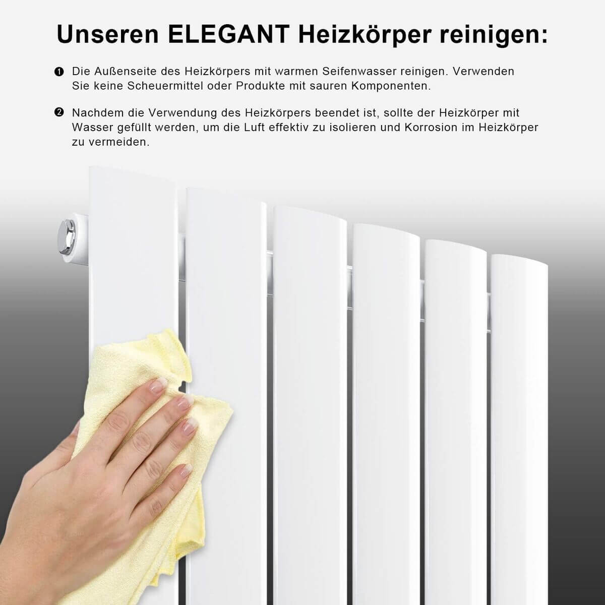 SONNI Flach Heizkörper Paneelheizkörper Wandheizung Mittelanschluss 1600*308mm Weiß ohne/mit Mutiblock