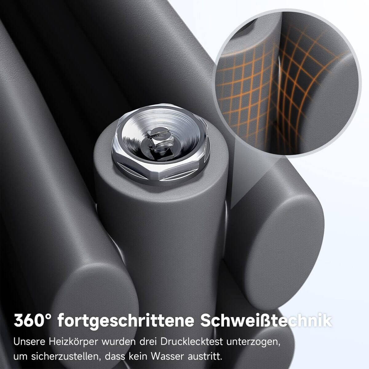 SONNI Heizkörper Design Röhrenheizkörper Horizontal Paneelheizkörper Seitenanschluss Doppellagig Badheizkörper 593*1200mm Anthrazit ohne/mit Mutiblock