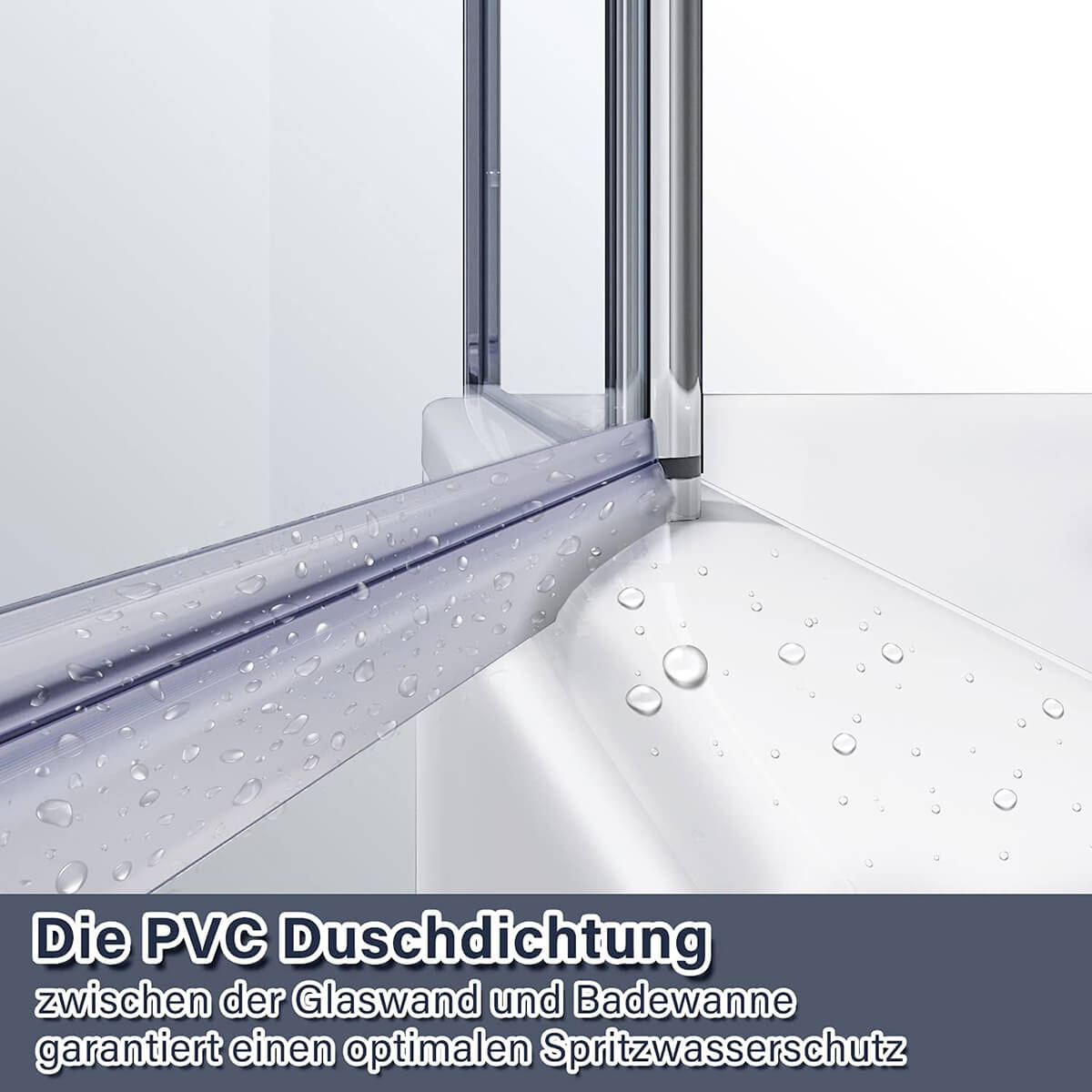 SONNI Badewannenaufsatz 2teilig Duschwand mit Seitenteil für Badewanne Duschkabine New