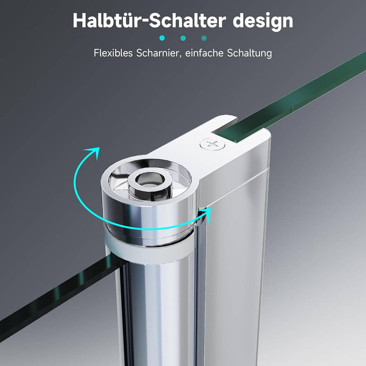 SONNI Walk In Dusche Duschabtrennung Duschwand Nano Beschichtung Klarglas Mit 30cm schwenkbarer Seitenteil