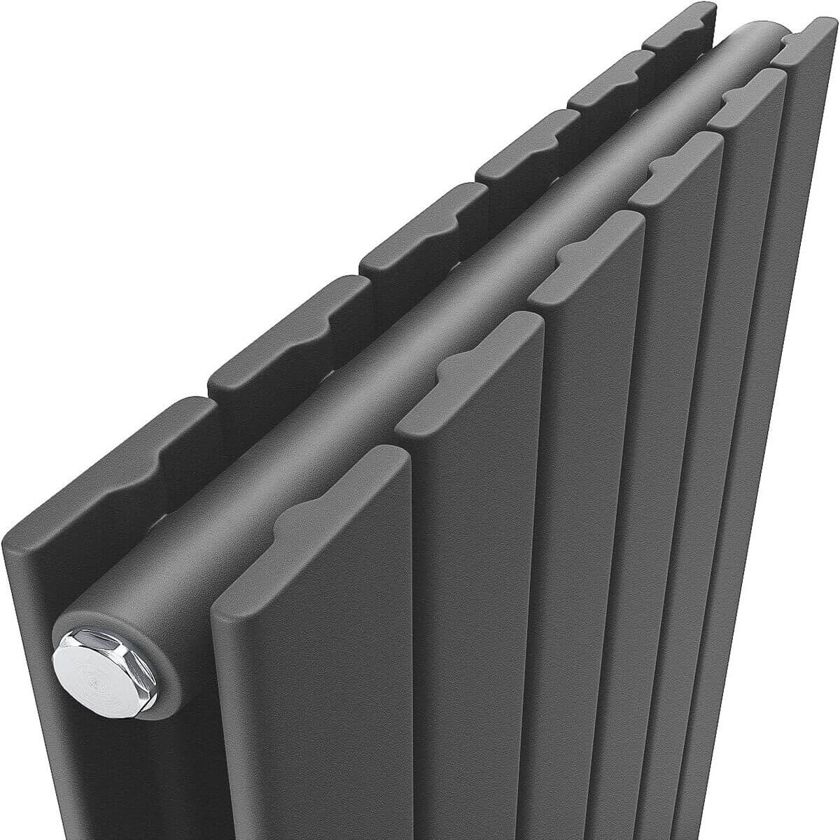 SONNI Flach Heizkörper Paneelheizkörper Wandheizung Mittelanschluss 630*847mm Anthrazit ohne/mit Mutiblock