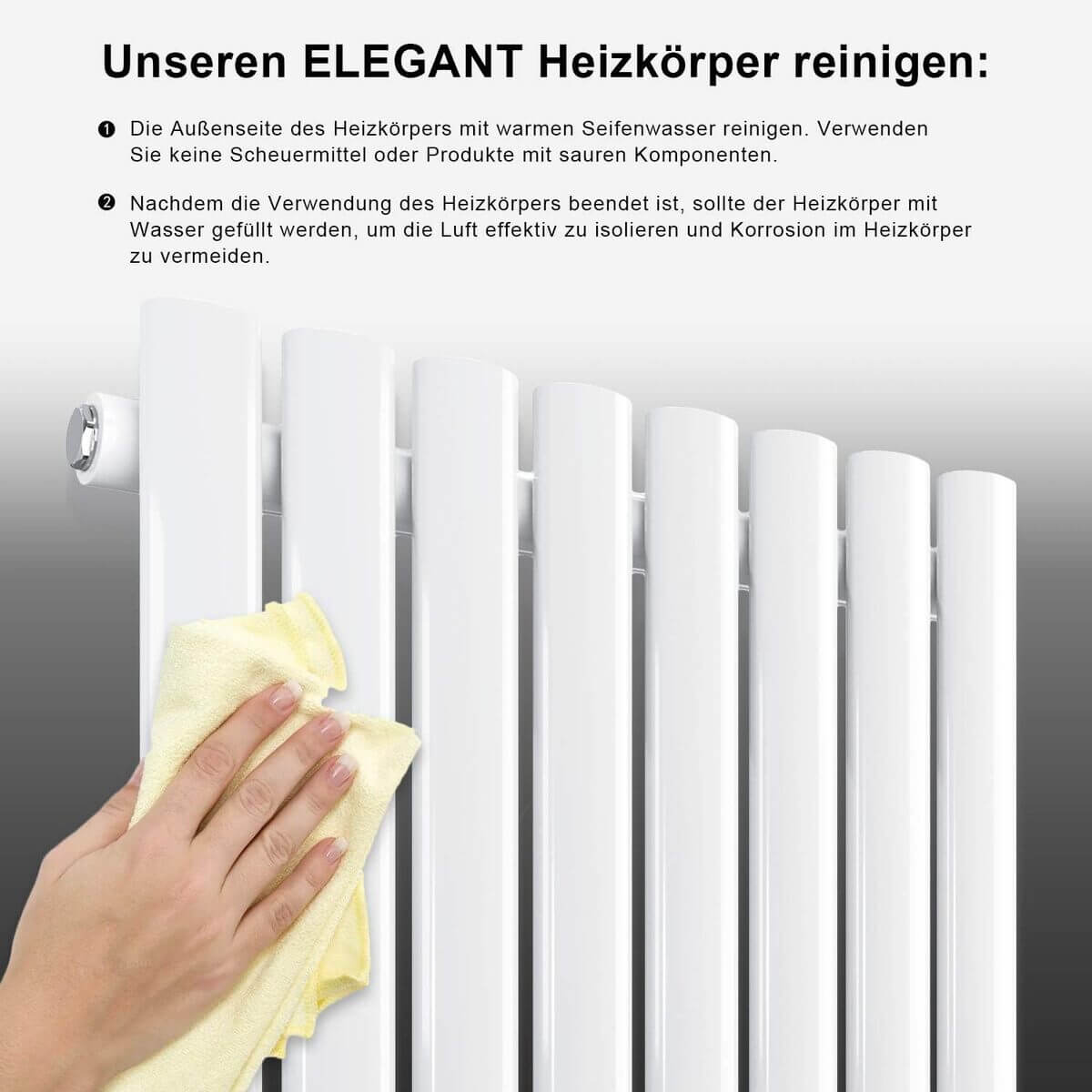 SONNI Röhrenheizkörper Mittelanschluss Wandheizkörper 1800*236mm Weiß Einlagig/Doppellagig ohne/mit Multiblock