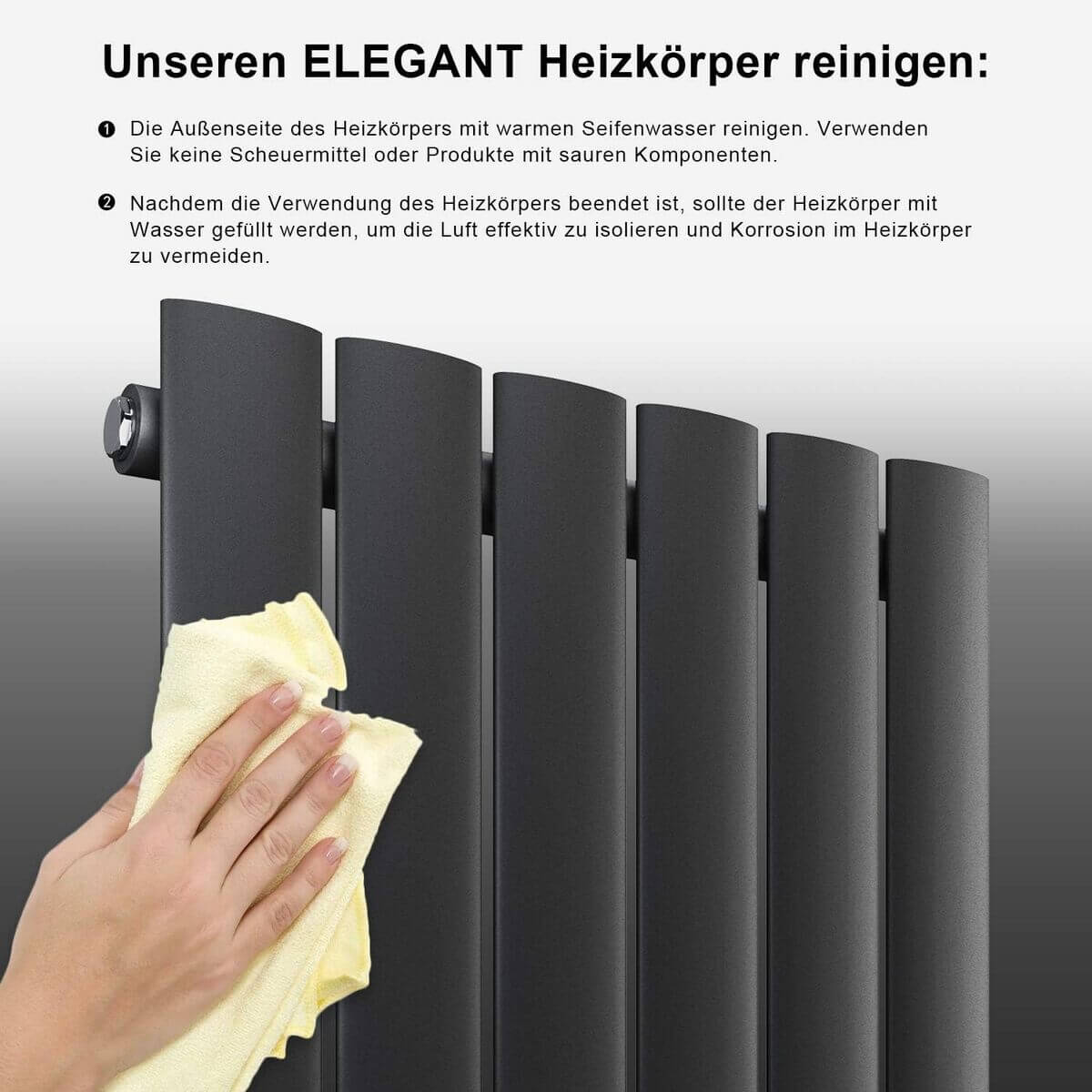 SONNI Flach Heizkörper Paneelheizkörper Wandheizung Mittelanschluss 630*847mm Anthrazit ohne/mit Mutiblock