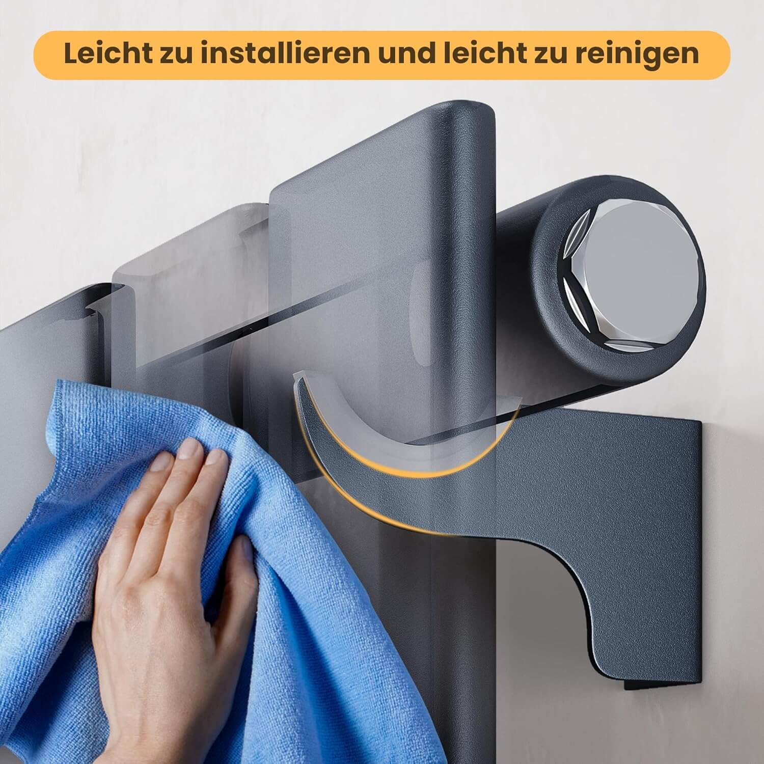 SONNI Badheizkörper Elektrischer Paneelheizkörper Anthrazit Mit Programmierbare Thermostate für Handtuchwärmer Handtuchheizkörper Elektrisch mit Timerfunktion und Temperaturregler