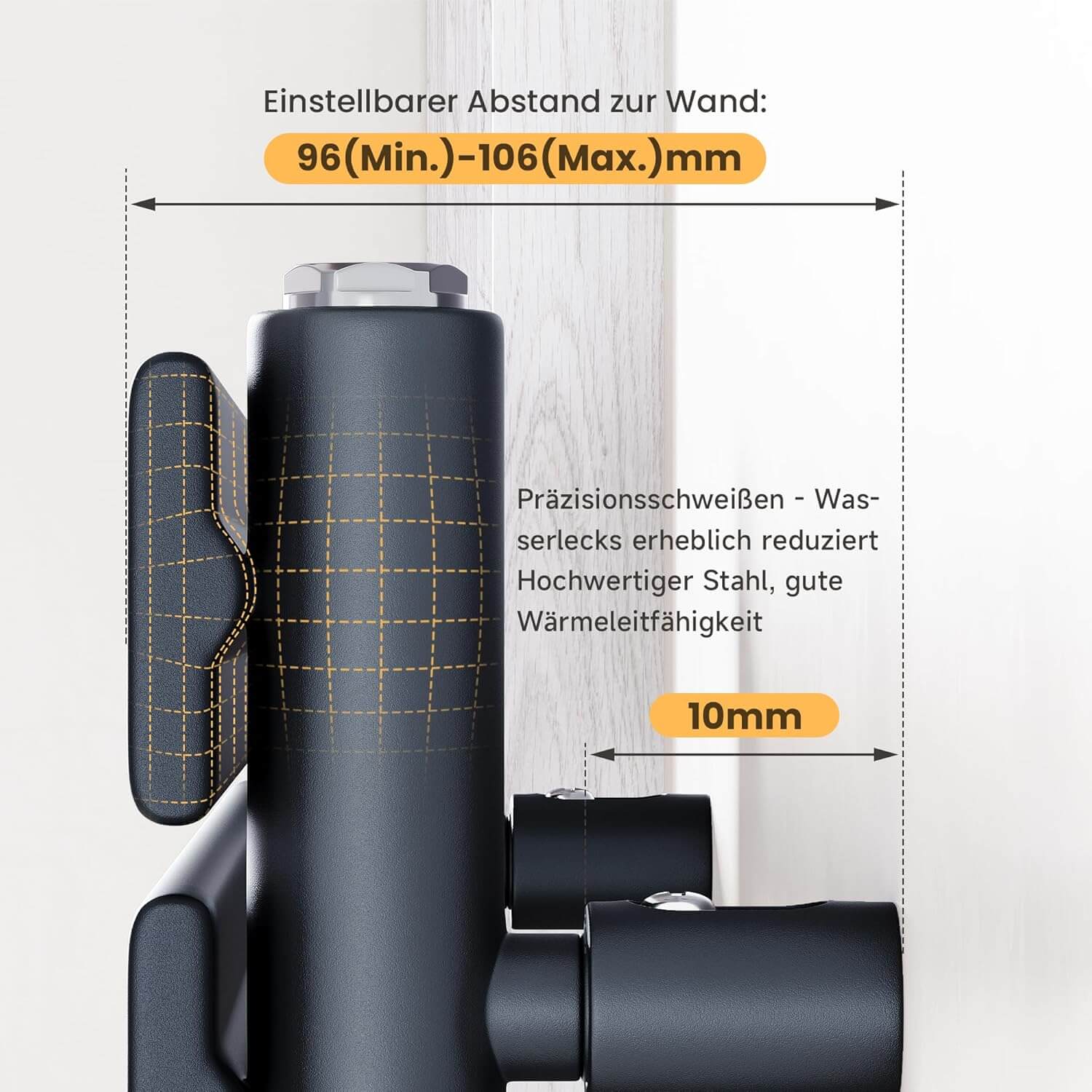 SONNI Badheizkörper Elektrisch Handtuchheizkörper Elektrisch mit Programmierbare Thermostat Flach Handtuchhalter mit Timerfunktion und Temperaturregler Anthrazit