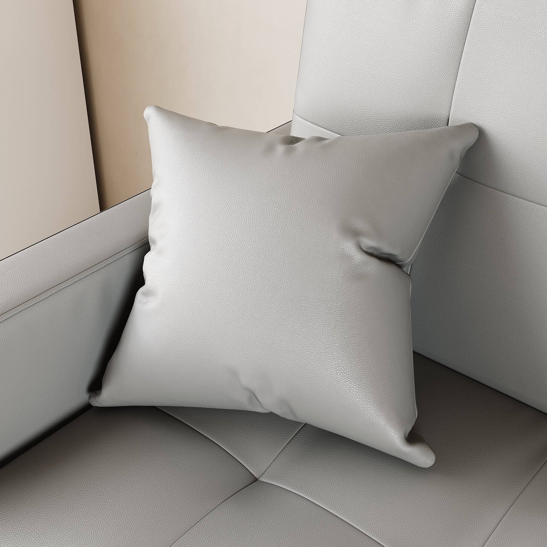 SONNI Sofa 140x94cm mit schlaffunktion, modernen Klein Schlafsofa Dunkelgrau, Bettsofa 2 Sitzer mit Kissen, Rückenlehnenwinkel verstellbar Superfaser Kunstleder