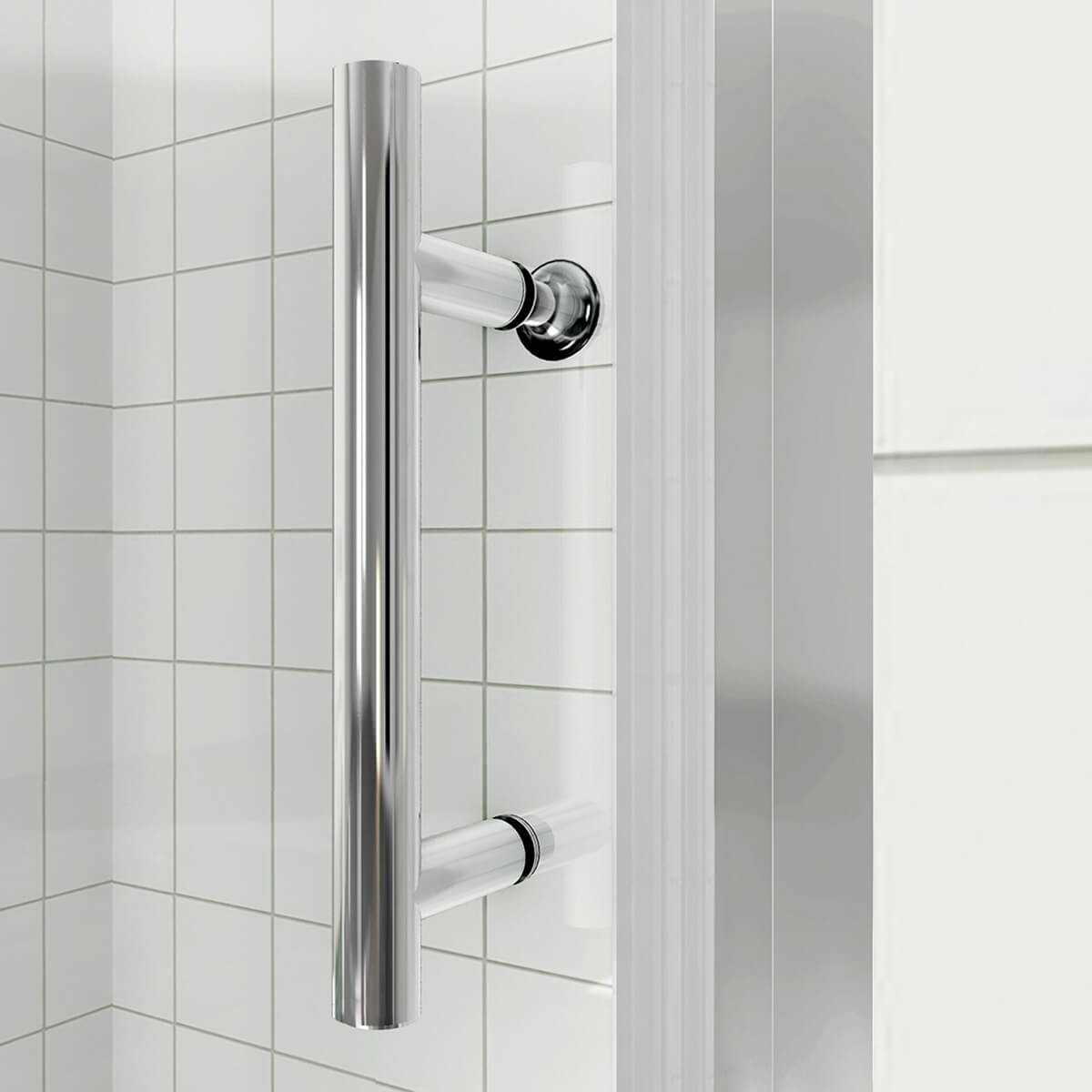 SONNI Dusche Nischentür Schiebetür mit Rahmen ESG Glastür 100-170cm Höhe 185cm