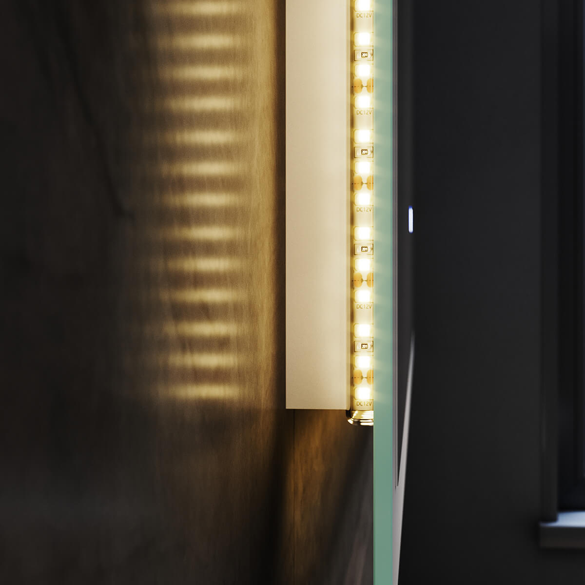 SONNI Badezimmerspiegel mit Beleuchtung 120x60 cm, 3 einstellbare Lichtfarbe, Anti-Beschlag LED Badspiegel Lichtspiegel Wandspiegel mit Touchschalter, Uhr, Temperatur