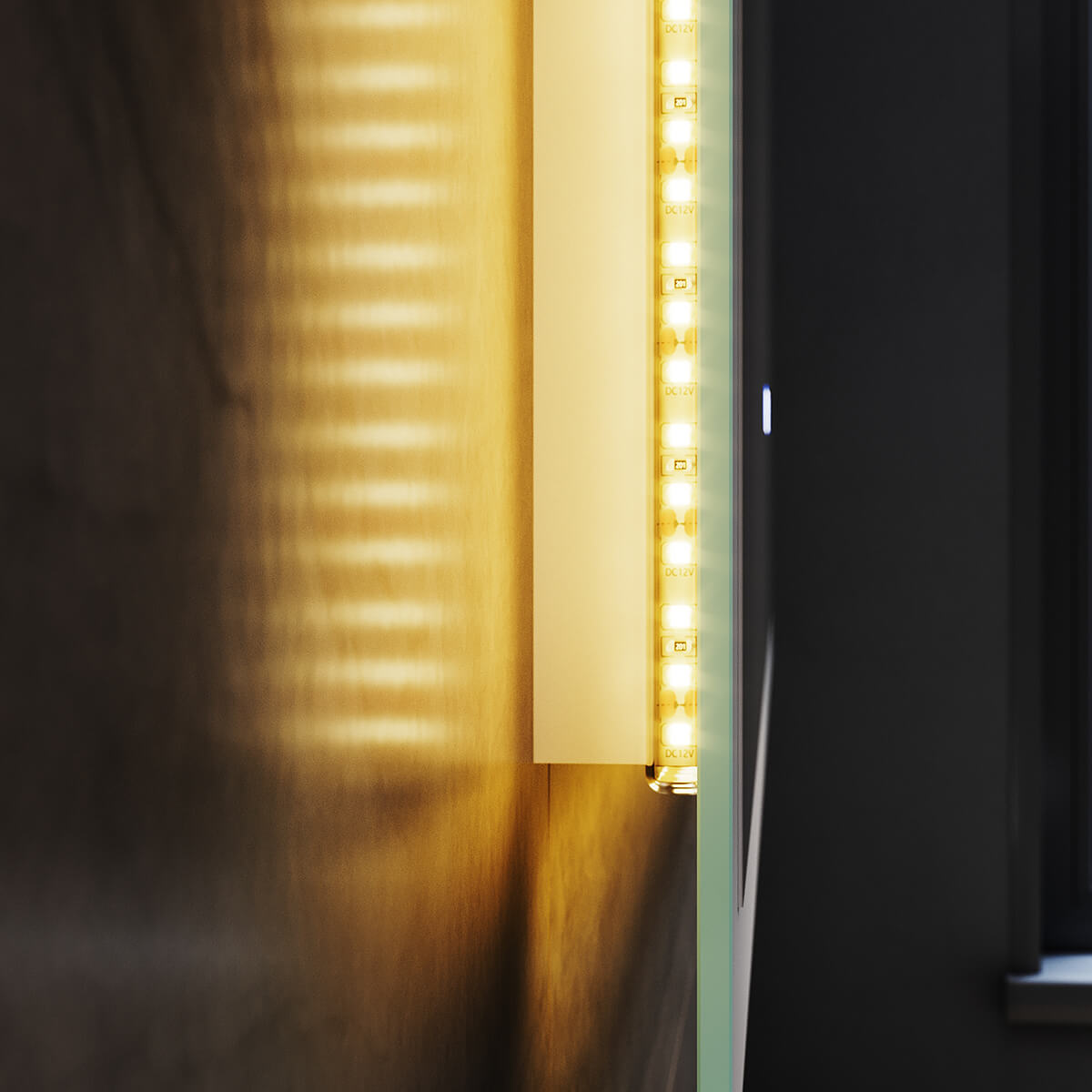 SONNI Badezimmerspiegel mit Beleuchtung 120x60 cm, 3 einstellbare Lichtfarbe, Anti-Beschlag LED Badspiegel Lichtspiegel Wandspiegel mit Touchschalter, Uhr, Temperatur