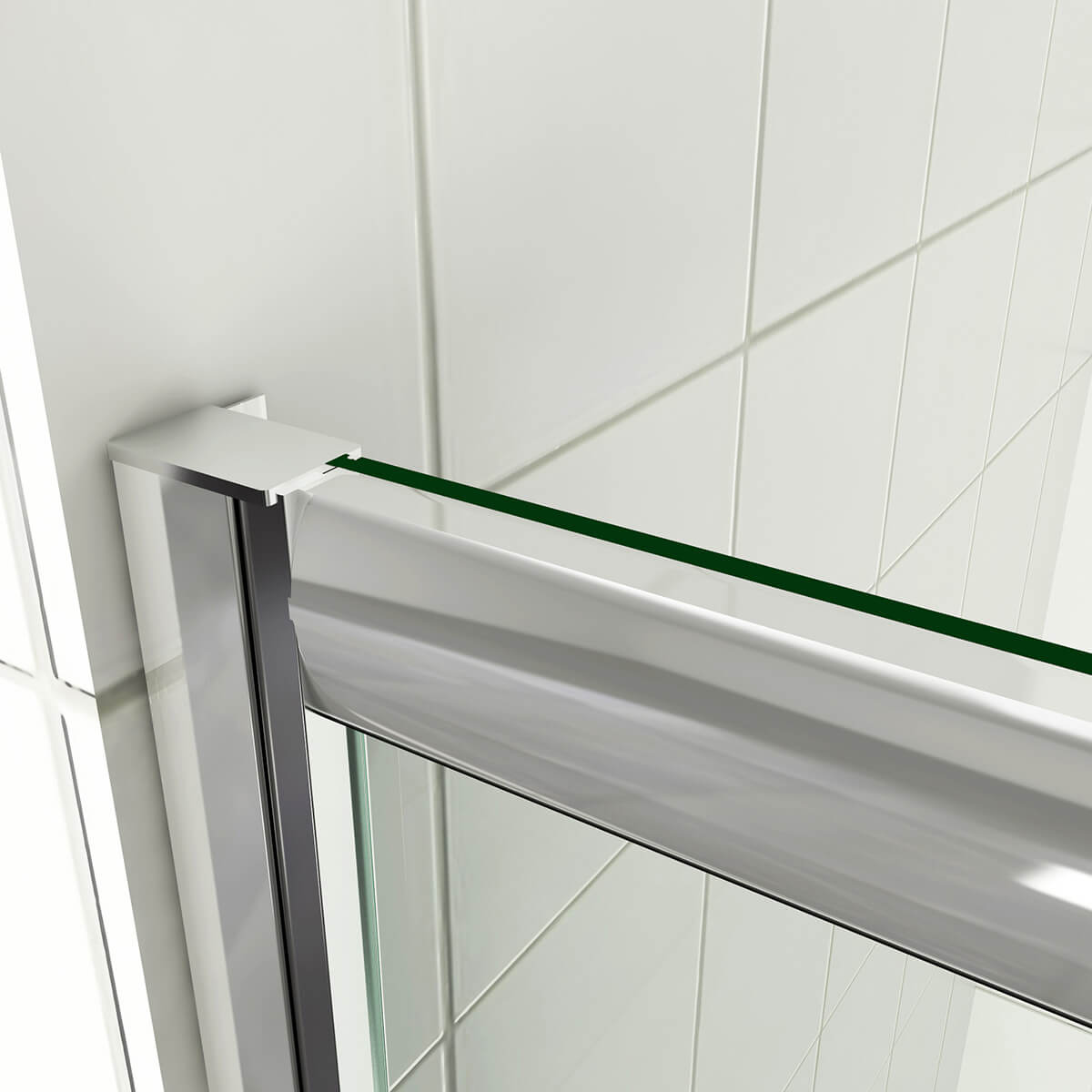 SONNI Dusche Nischentür Schiebetür mit Rahmen ESG Glastür 100-170cm Höhe 185cm