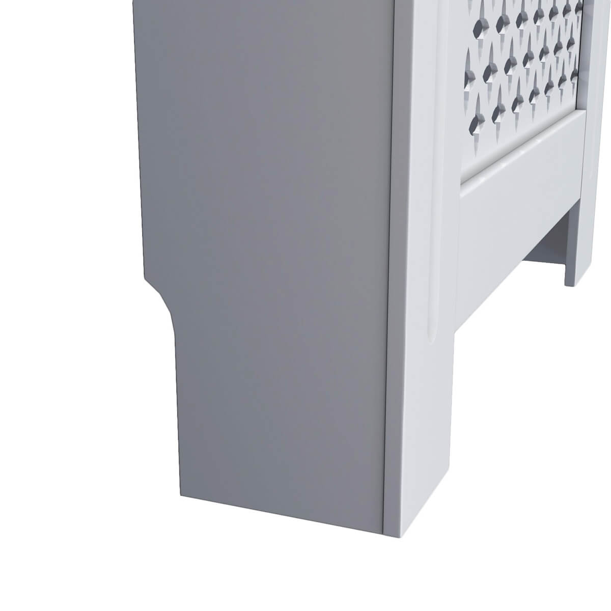 SONNI Heizkörperverkleidung Abdeckung Heizungsverkleidung weiß mit Kreuzgitter für Wohnzimmer Flur Diele B1120 x T190 x H815 mm