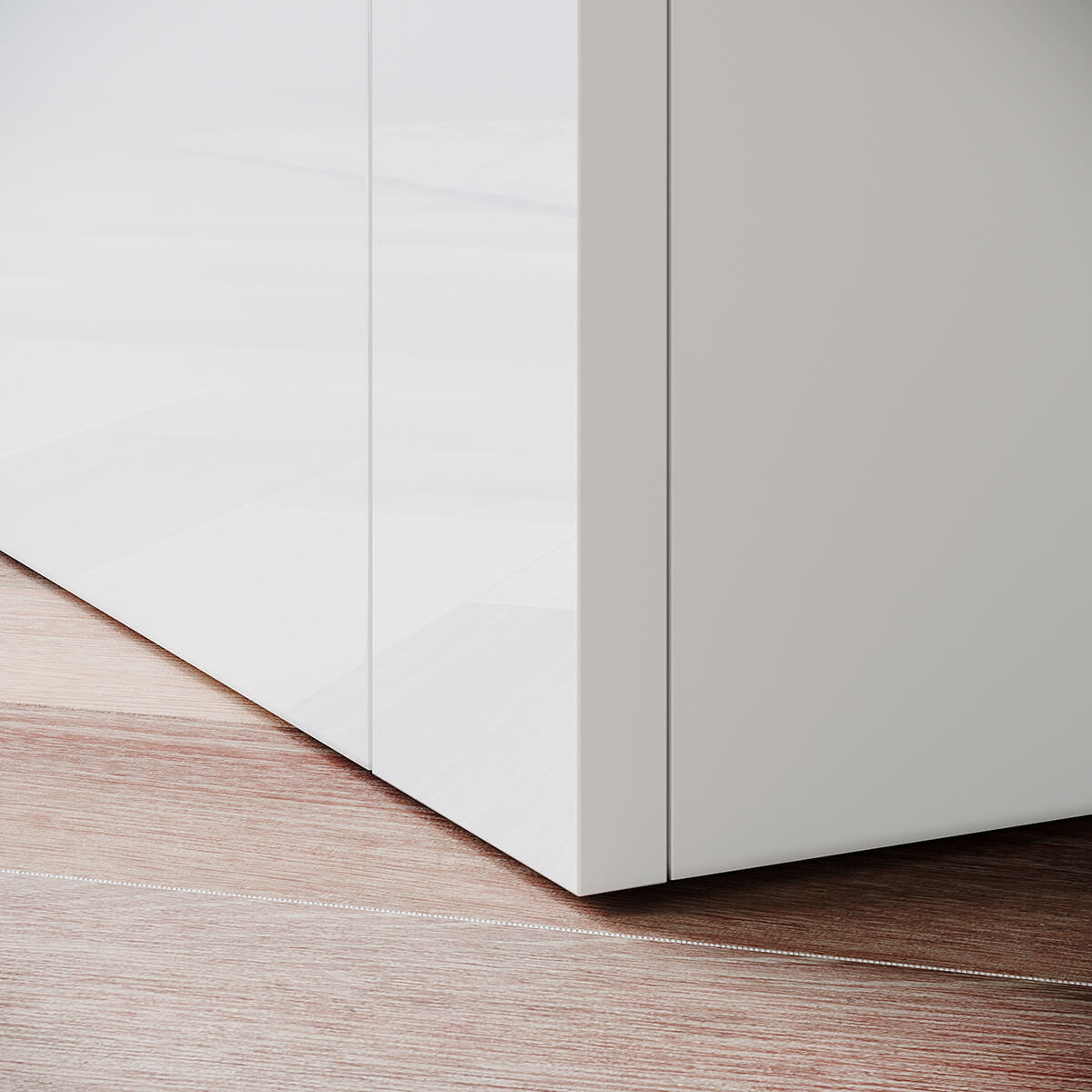 SONNI Sideboard Weiss Hochglanz Wohnzimmer, LED Kommode, Wohnzimmermöbel Wohnzimmerschrank Standschrank B116xH93xT35cm