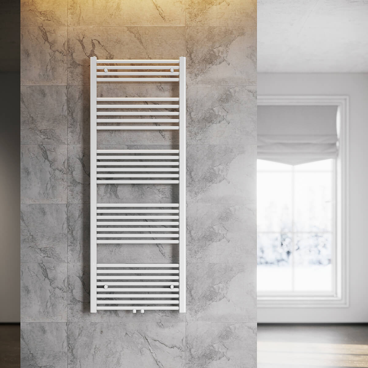 SONNI Badheizkörper Heizkörper Handtuchtrockner Handtuchwärmer 1600*600mm Weiß ohne/mit Mutiblock
