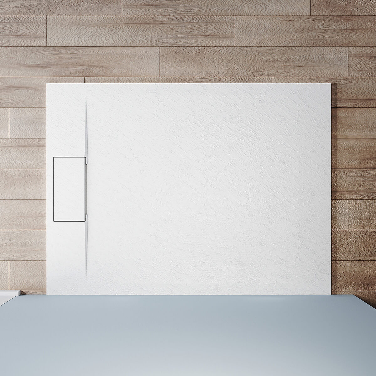 SONNI Design Duschwanne Weiß Duschtasse Flach aus SMC Brausewanne Super Flache 120 /140 x 90 cm mit Ablaufgarnitur ,Antirutsch