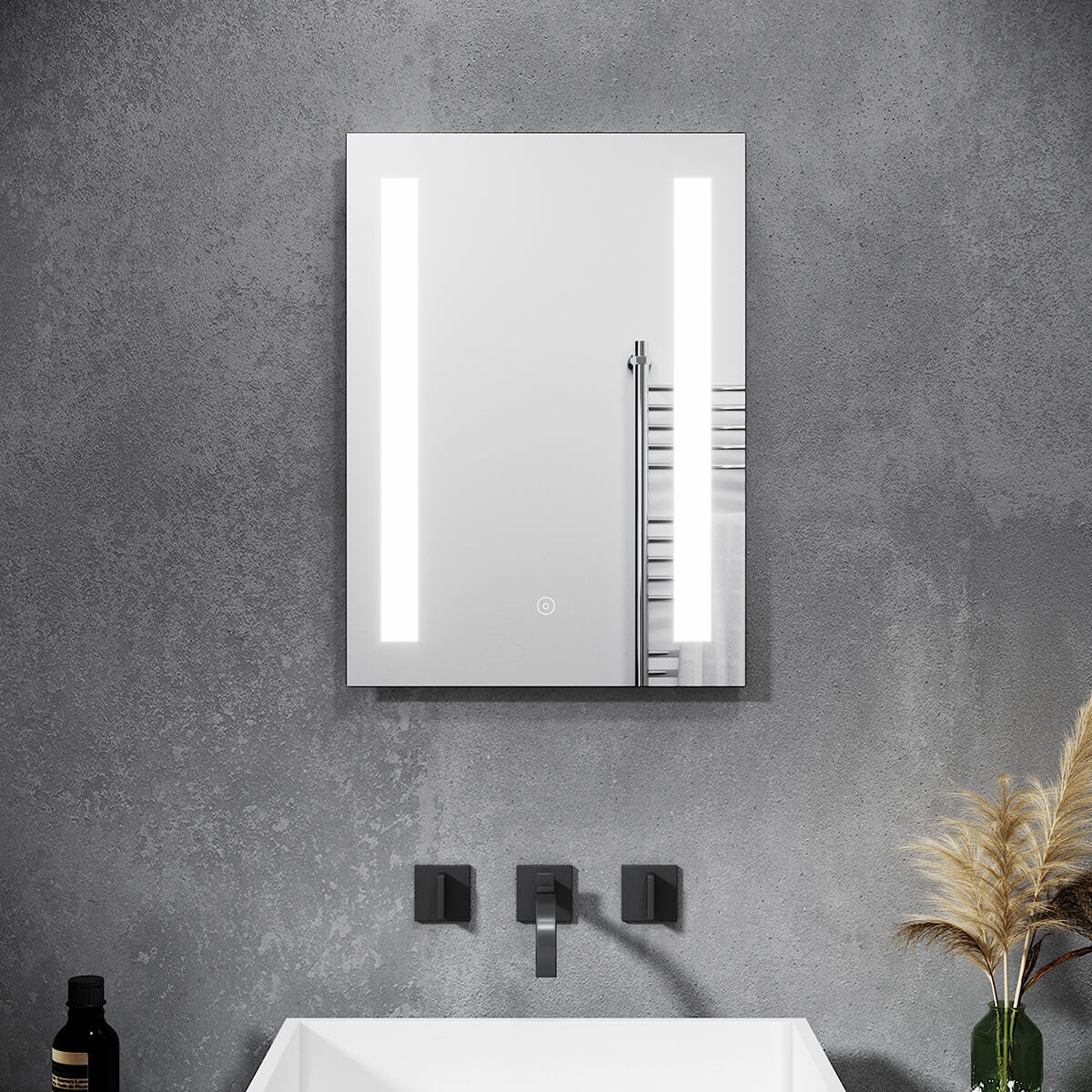 SONNI Badezimmer LED Spiegel Badspiegel mit Beleuchtung Touchschalter 45x60cm /50x70cm