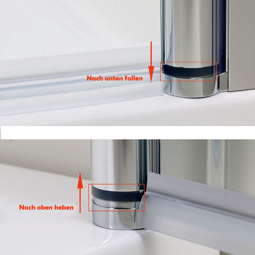 Duschkabine Eckeinstieg Pendeltür Dusche ESG Glas mit NANO Qradratisch Höhe 185cm