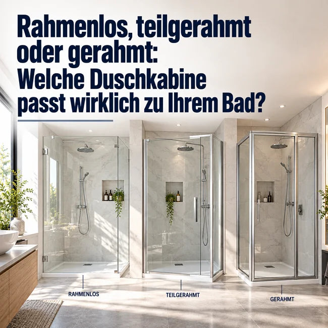 Rahmenlos teilgerahmt oder gerahmt - Welche Duschkabine passt wirklich zu Ihrem Bad? Vergleich im modernen Badezimmer