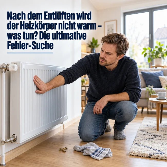 Heizkörper wird nach dem Entlüften nicht warm - kalte Heizkörperoberfläche trotz Entlüftung im Wohnzimmer
