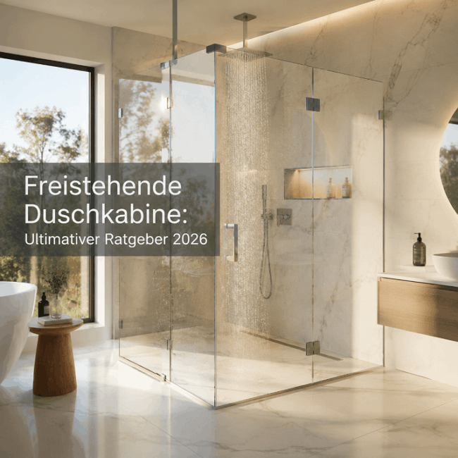 was is freistehende duschkabine