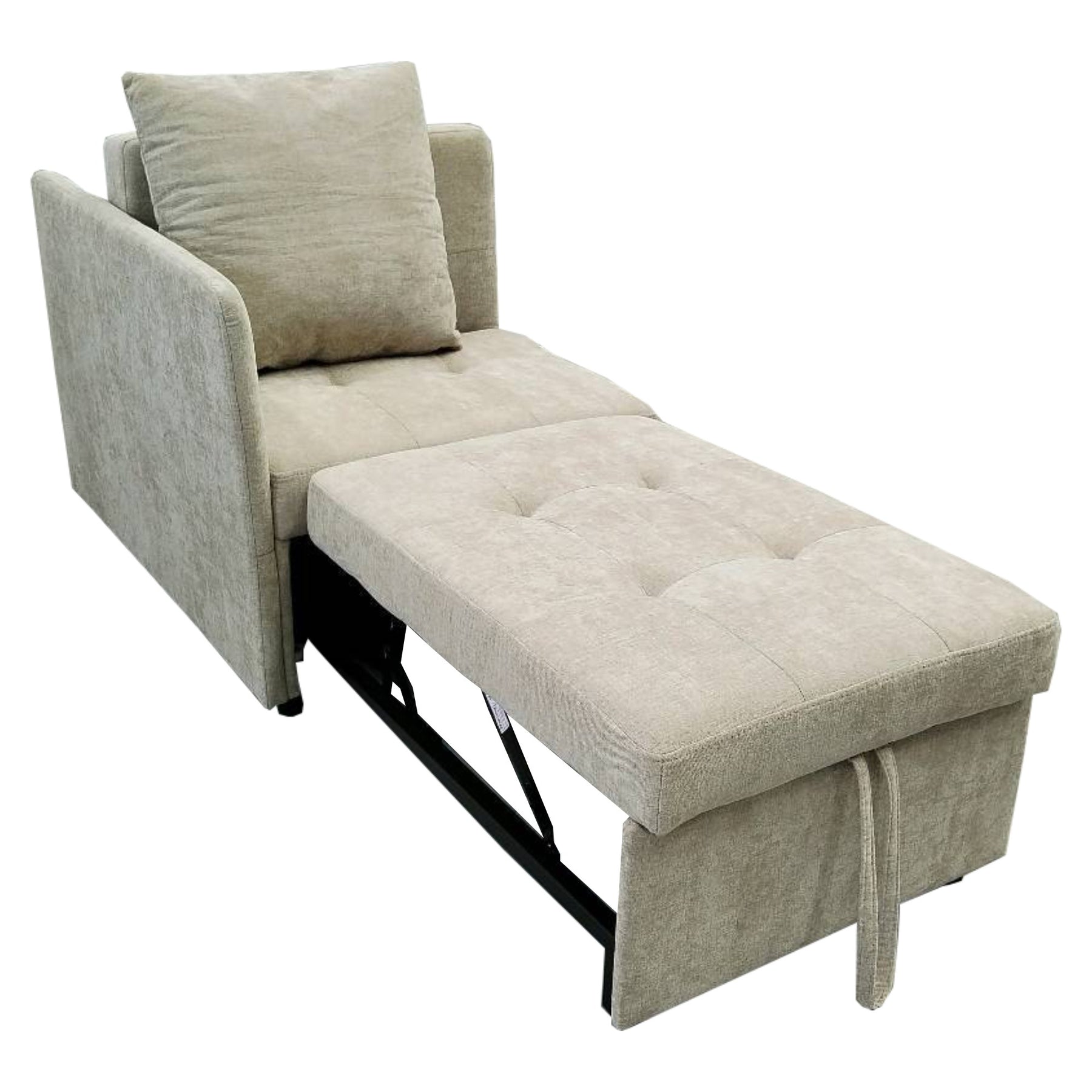 SONNI Schlafsofa mit Schlaffunktion, 3 in 1 Polsterbett, Leinenstoffsofa mit verstellbarer Rückenlehne und Kissen, Liegesofa für Gästezimmer und Home-Office, 177 x 68 x 65 cm