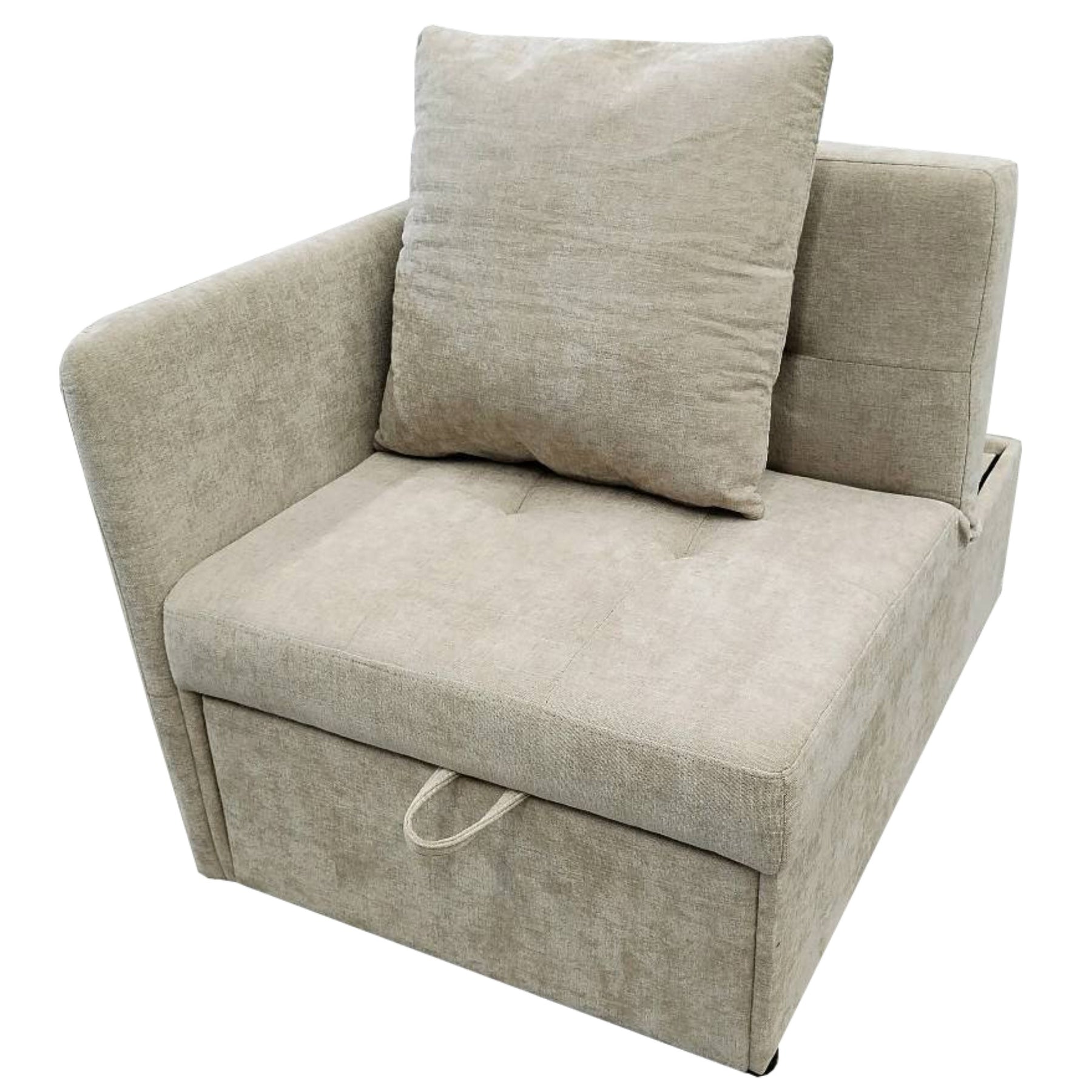 SONNI Schlafsofa mit Schlaffunktion, 3 in 1 Polsterbett, Leinenstoffsofa mit verstellbarer Rückenlehne und Kissen, Liegesofa für Gästezimmer und Home-Office, 177 x 68 x 65 cm