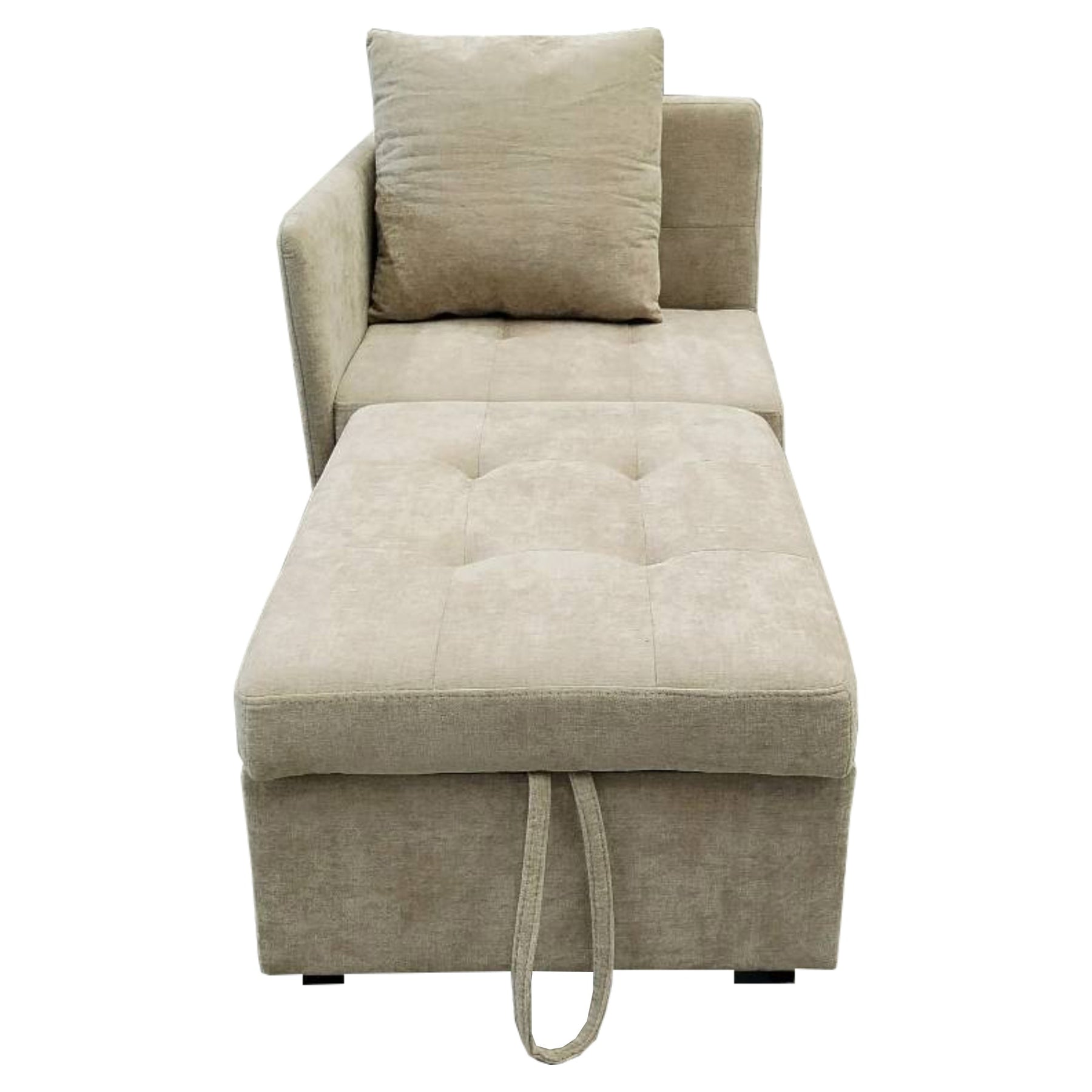 SONNI Schlafsofa mit Schlaffunktion, 3 in 1 Polsterbett, Leinenstoffsofa mit verstellbarer Rückenlehne und Kissen, Liegesofa für Gästezimmer und Home-Office, 177 x 68 x 65 cm