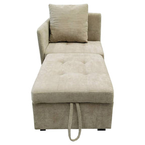 SONNI Schlafsofa mit Schlaffunktion, 3 in 1 Polsterbett, Leinenstoffsofa mit verstellbarer Rückenlehne und Kissen, Liegesofa für Gästezimmer und Home-Office, 177 x 68 x 65 cm
