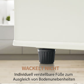 SONNI Retro Kühlschrank Kühl Gefrier Kombination mit 2 Türen, 92 Liter Gesamtvolumen 28 Liter Gefriervolumen LED Licht Glasregale Türregale 105.5 x 41 cm