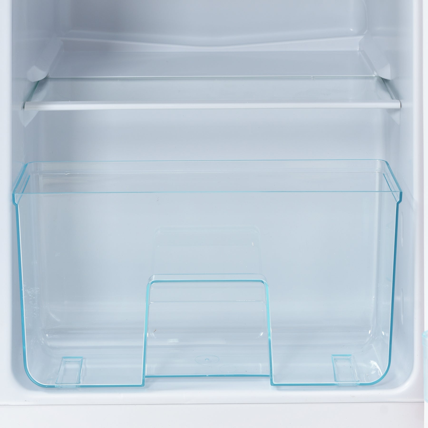 SONNI Retro Kühlschrank Kühl Gefrier Kombination mit 2 Türen, 92 Liter Gesamtvolumen 28 Liter Gefriervolumen LED Licht Glasregale Türregale 105.5 x 41 cm