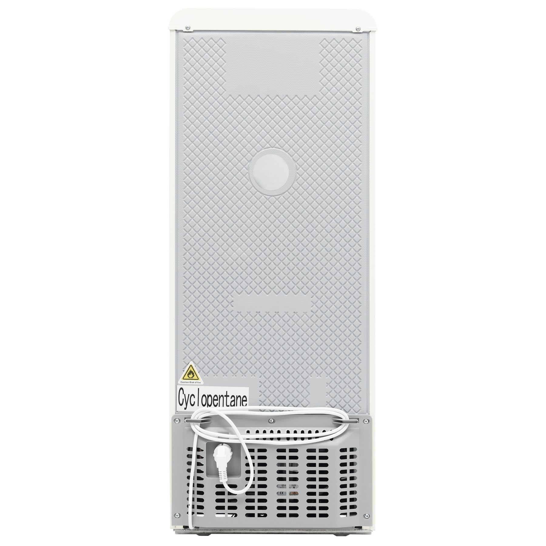 SONNI Retro Kühlschrank Kühl Gefrier Kombination mit 2 Türen, 92 Liter Gesamtvolumen 28 Liter Gefriervolumen LED Licht Glasregale Türregale 105.5 x 41 cm