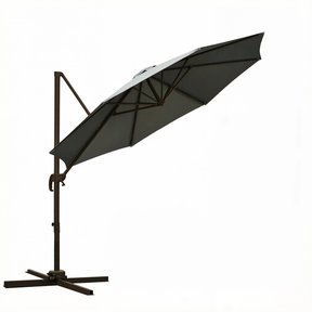 SONNI Cantilever Sonnenschirm 360° drehbar mit Neigefunktion, großer achteckiger Garten- & Poolschirm, Aluminium & Polyester,  2,95 x 2,5 m, Dunkelgrau