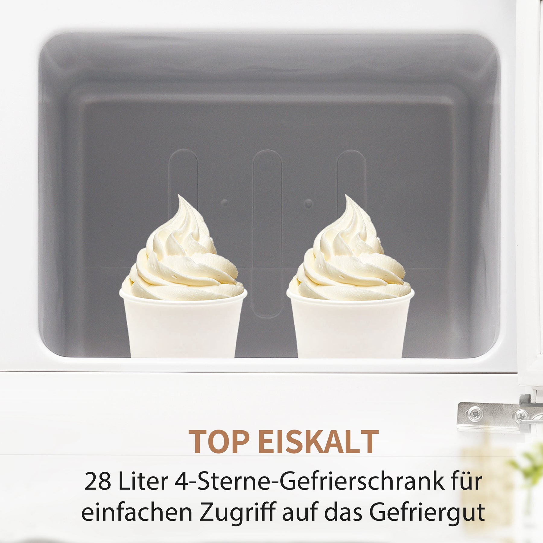 SONNI Retro Kühlschrank Kühl Gefrier Kombination mit 2 Türen, 92 Liter Gesamtvolumen 28 Liter Gefriervolumen LED Licht Glasregale Türregale 105.5 x 41 cm