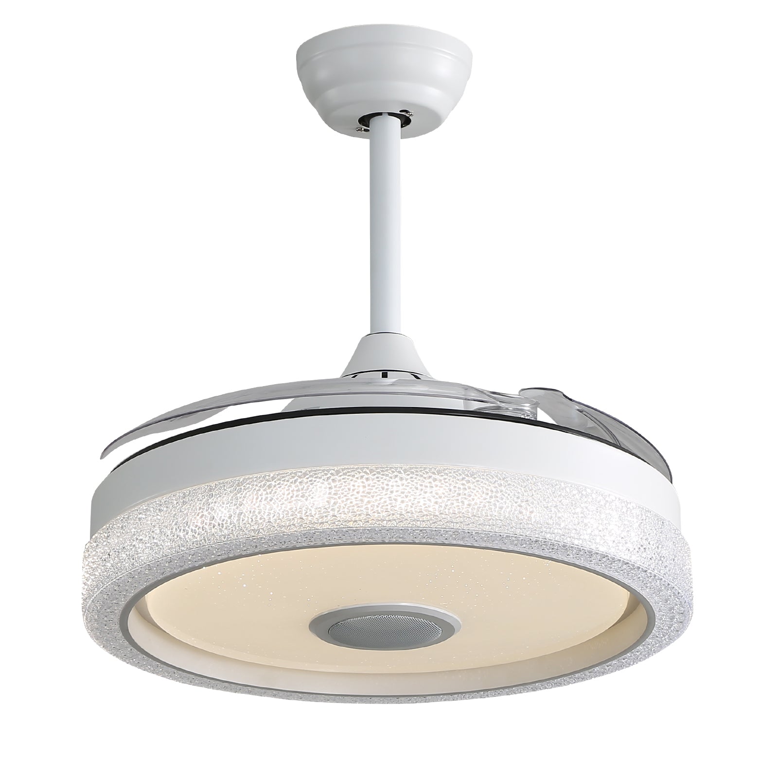 SONNI 42 Zoll Deckenventilator mit LED-Beleuchtung, 3 Farbtemperaturstufen + RGB, 3 ABS-Flügeln, DC-Motor