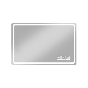 SONNI LED Badezimmerspiegel 60×120 cm, rahmenlos, Frontlicht matt, Anti-Beschlag, 3 Lichtfarben, dimmbar, Memory, horizontal & vertikal, IP44 wasserdicht
