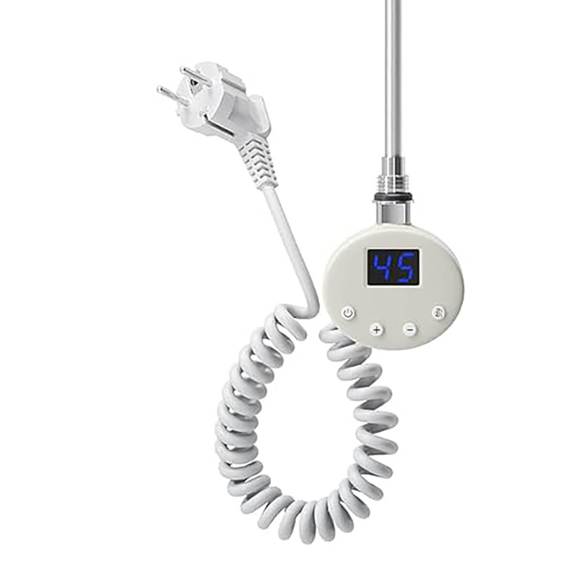 SONNI Heizstab mit Thermostat Weiß, elektrischer Heizstab für Badheizkörper Heizelement für Heizung, Heizrohr aus Edelstahl mit Temperaturregler - Sonni Sanitär GmbH
