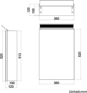 SONNI Spiegelschrank Bad mit Beleuchtung, Edelstahl Medizinschrank IP44 Wasserciht, Spiegelleuchte mit Kaltweißem Licht und Wandschalter für Badezimmer 36 x 52 cm - Sonni Sanitär GmbH