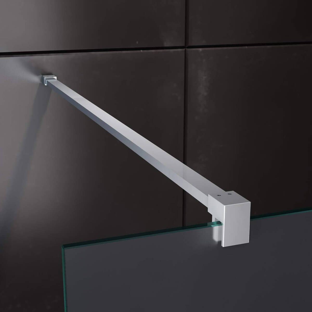 SONNI Walk In Dusche Duschabtrennung Duschwand Nano Vollsatiniert ESG-Glas Glasstärke 8/10mm Breite 80-160cm