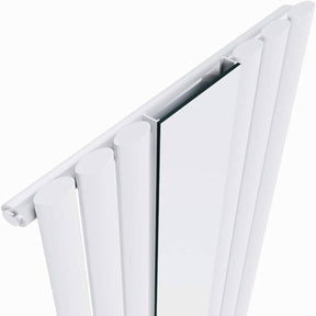 SONNI Röhrenheizkörper mit Spiegel Mittelanschluß Wandheizkörper 1800*500mm Weiß ohne/ mit Multiblock