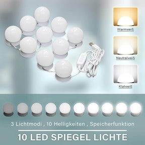 SONNI Schminktisch mit Spiegel und Hocker,4 Ablagen Frisiertisch mit Led Beleuchtung Schubladen 108 x 40 x 140 cm Weiß