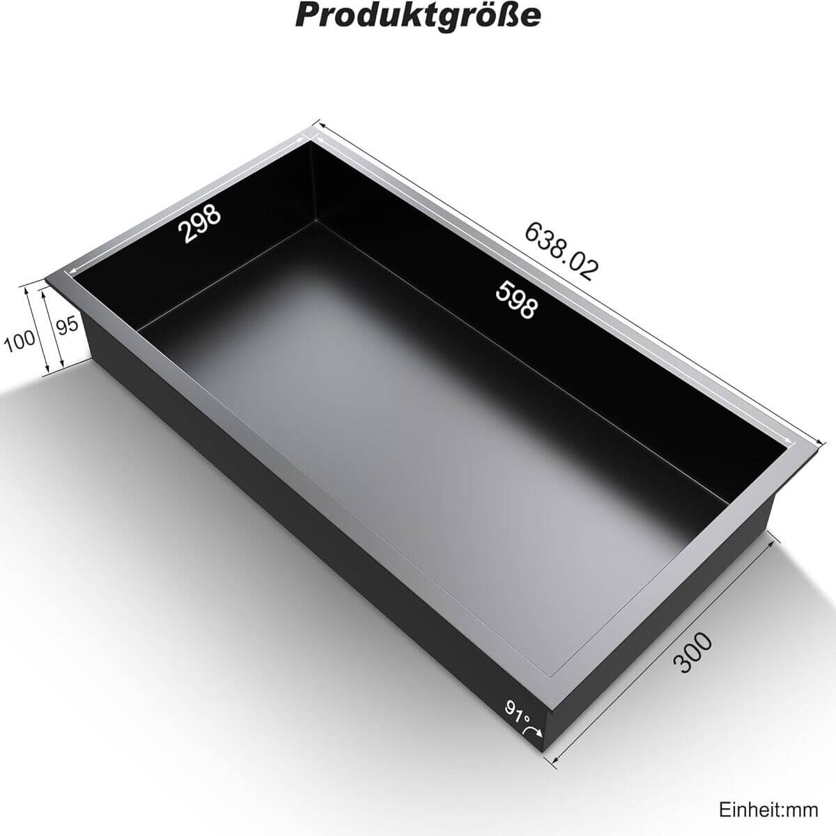 SONNI Wandnische Dusche Edelstahl, eingebettete Duschnische, Einzelregal Lagerung für Badezimmer, Wasserdicht, Keine Fliesen erforderlich Schwarz - Sonni Sanitär GmbH