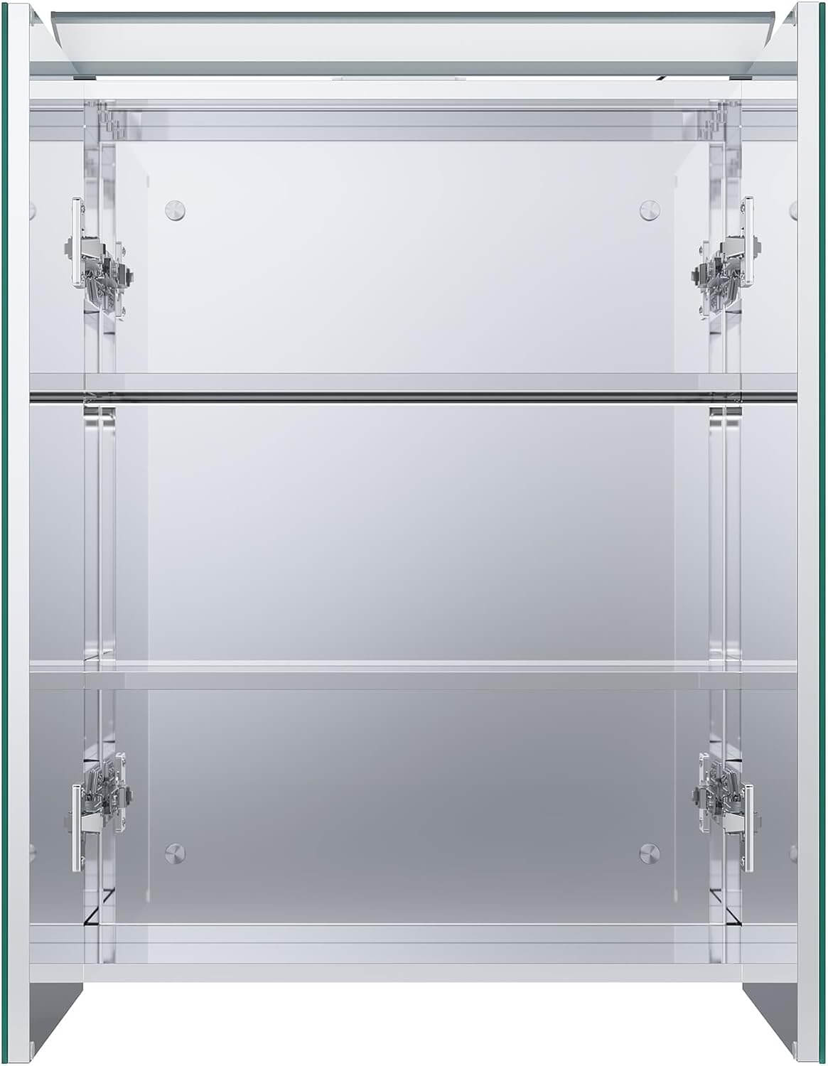SONNI Spiegelschrank Bad mit Beleuchtung 52 x 65 cm, Edelstahl Medizinschrank IP44 Wasserciht, Spiegelleuchte mit Kaltweißem Licht und Wandschalter für Badezimmer - Sonni Sanitär GmbH