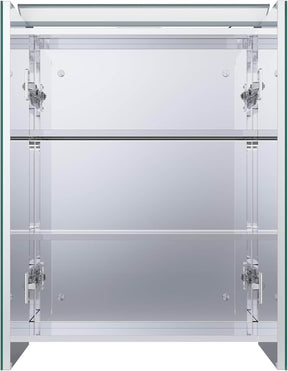 SONNI Spiegelschrank Bad mit Beleuchtung 52 x 65 cm, Edelstahl Medizinschrank IP44 Wasserciht, Spiegelleuchte mit Kaltweißem Licht und Wandschalter für Badezimmer - Sonni Sanitär GmbH