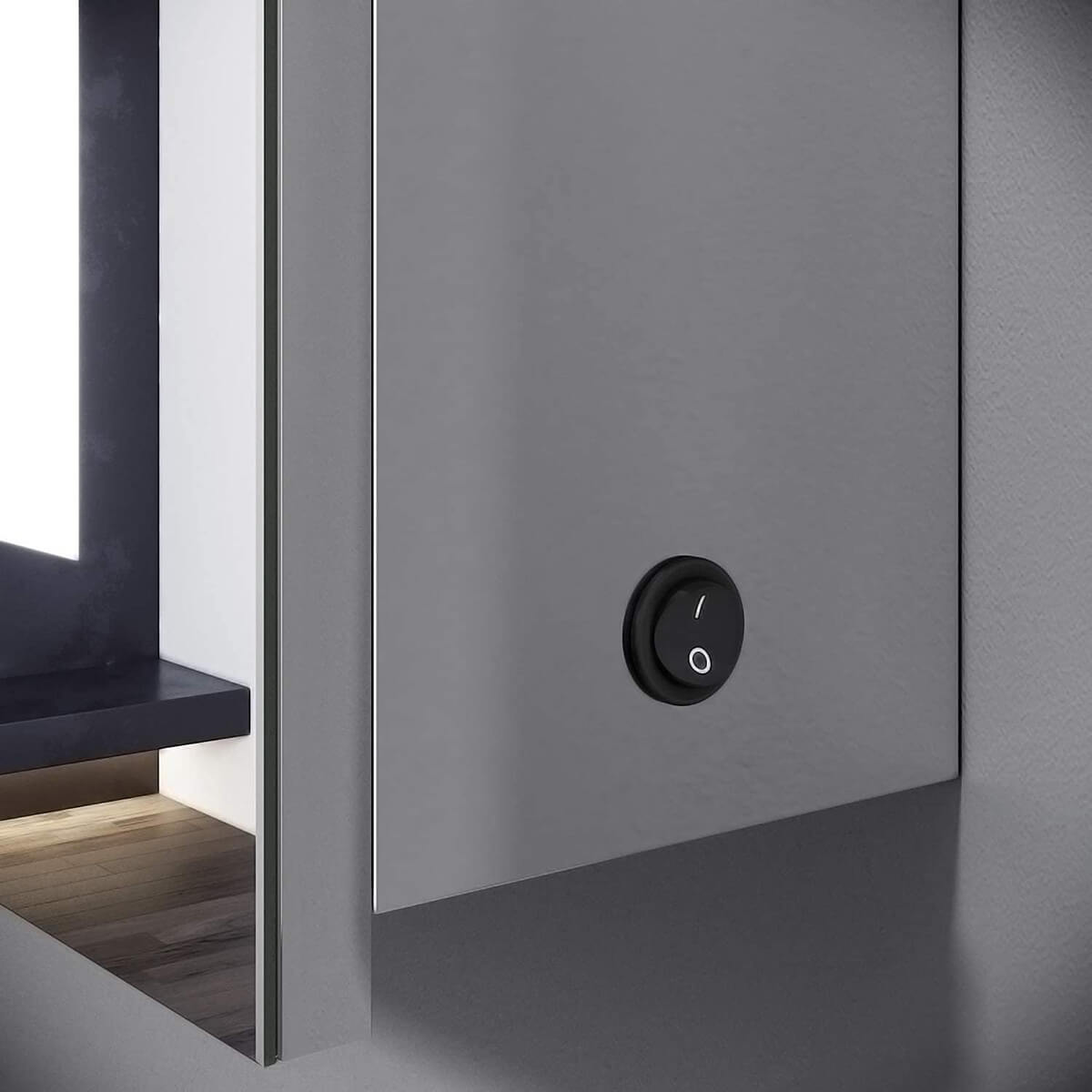 SONNI Badezimmer LED Spiegelschrank mit vollen LED-Lichtstreifen Kippschalter 50 x 70 x 13cm - Sonni Sanitär GmbH